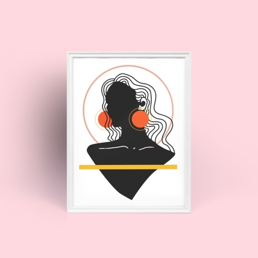 Modern Abstract Woman Wall Art Print Unframed - Picture 8 of 10